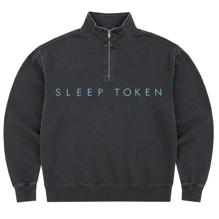 Coral Emblem Half Zip Sweatshirt