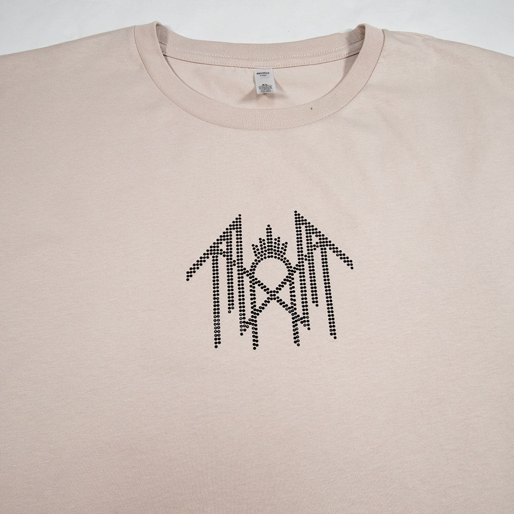 Diamonte Emblem Crop - Bone