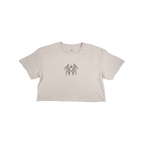 Diamonte Emblem Crop - Bone